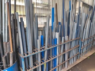 DuraGal SHS and RHS stacked on the rack at the Marshall Steel Burleigh Heads yard